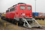 Ex DB Schenker 140 870-7 jetzt evb Logistik 140 870-7 Steht am 18.02.2013 im BW Bremervrde am Prellbock Abgestellt, man konnte sie nur durch den Zaun Fotografieren.