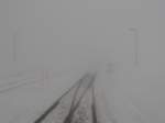 Eine Weiche am nebligen Karfreitag im Bf Brocken; 29.03.2013