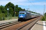 101 070 zieht am 14.06.09 den IC 2356 durch Burgkemnitz Richtung Halle(S).