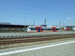 Im Chemnitzer Bahnhofsvorfeld:  Einfahrt einer Citybahn (CB), aus Hainichen kommend, in den Chemnitzer Hbf am 14.5.08.