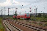 Br 143 367-1 passierte am 22.08.09 mit ihrer RB nach Mittweida die Signalgruppe des Chemnitzer Hbf.