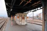 Grobaustelle Chemnitz Hbf am 02.03.10 (IV): Ein kleines Huschen auf den Aussenbahnsteigen 16/17 hat (noch) berlebt