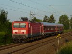 143 806 auf den Weg nach Berlin hier ihre letzte Fahrt in Grna am 21.6.11