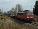 155 171 mit dem Umleiter am 12.4.12 auf dem Weg nach Zwickau.Grna