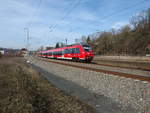 RE 59357 durchfährt gerade Creidlitz am 17.02.2019 von Coburg nach Lichtenfels.