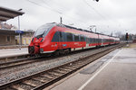 442 775 als RE 4804 (Bad Staffelstein - Sonneberg (Thür) Hbf), am 21.3.2016 bei der Einfahrt in den Bahnhof Coburg.