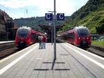 442 704 und 442 206 (Bombardier Talent 2) als RB81 (Moseltalbahn) nach Trier Hbf bzw.