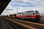 Hier 232 045-5 mit einem gemischten Güterzug, dieser Zug stand am 19.7.2013 in Cottbus.