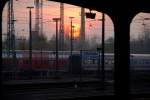 COTTBUS, 01.11.2008, Hauptbahnhof mit Abendsonne