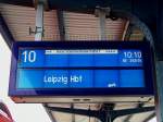 Zugzielanzeige der Inbetriebnahmefahrt von Cottbus nach leipzig Hbf.