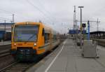 650.084 der ODEG steht am 13.03.2012 in Cottbus zur Abfahrt nach Forst bereit.