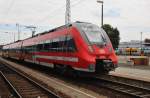 Hier 442 647-4 als RB49 (RB28749) von Cottbus nach Ruhland, dieser Triebzug stand am 25.7.2015 in Cottbus.