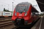 Hier 442 644-1 als RB11 (RB18216) von Cottbus nach Frankfurt(Oder), dieser Triebzug stand am 25.7.2015 in Cottbus. 