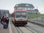 NEG VT 506 kam,am 21.September 2020,von Niebüll in Dagebüll Mole an.