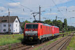 189 044-1 und 189 042-5 am 18.07.2025 in Dillingen (Saar)