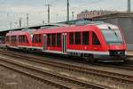 640 001-3 und 640 003-9 erreichen am 18.8.2017 als RB43 (RB14464)  Emschertalbahn  von Dorsten den Dortmunder Hauptbahnhof.