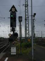 Ausfahrtsignal,Gleis 11 Richtung Bochum im Dortmunder Hbf.(03.08.2008)