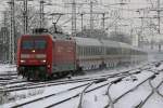 101 017-4 bei der Einfahrt in den Dortmunder Hauptbahnhof 3.1.2010