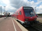 Ein RE4-Zug nach Aachen Hauptbahnhof steht hier am 19.08.2013 im Dortmunder Hauptbahnhof.