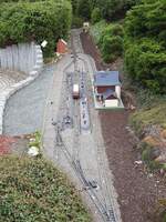 Der Bahnhof Drei Annen Hohne am 30.04.2021 im Miniaturenpark Wernigerode.