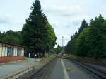 Ausfahrtsgleis Richtung Wernigerode im Bf Drei Annen Hohne; 11.08.2008