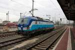 193 292 (Siemens Vectron) der České dráhy ist im Vorfeld des Dresdner Hbf abgestellt und wartet auf eine neue EuroCity-Leistung.