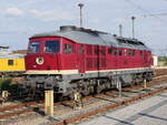 Ludmilla 132 293-2 (9280 1232 293-1 D-EBS) in Farbgebung und mit EDV-Nr. DDR Reichsbahn, pausiert in Dresden Hbf; 29.09.2020
