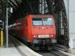 145 043 angekommen im Dresdner Hauptbahnhof.