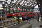 Viel betrieb an den Gleisen 10-13 im Dresdner Hbf.