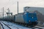 185 520 aus Bad Schandau kommend, durchfhrt den Dresdner Hbf. 15.01.2013