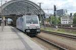  186 274 von Railpool f�hrt solo Ende Juli 2027 durch Dresden Hauptbahnhof S�dhalle