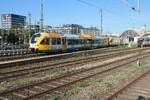Der t�gliche TRILEX-Ersatzverkehr wird t�glich von einem anderen Fahrzeugp�rchen gebildet. An einem Tag Anfang September 2026 sind es 646 045 und 041, die in Dresden Hbf angekommen sind und auf der Ostseite abgestellt werden.