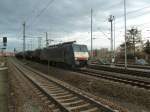 Die BR 189 von ITL fhrt mit einem Gterzug durch Dresden-Reick. 05.02.2011