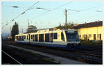 Regio Shuttle 6.012 der Rurtalbahn am 3.10.1996 im Bahnhof Düren.