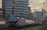 Am 10.01.2021 zog SBBC 193 534`Ruhr´ einen Containerzug nach Rottderdam durch Düsseldorf-Rath.