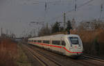 Am 27.02.2021 fuhr 412 217 als ICE-Linie 10 nach Düsseldorf Hbf und zurück nach Berlin durch Angermund.
