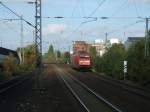 Lokzug mit 101 097 mit 120 123 im Schub durch Dsseldorf-Benrath
in Richtung Kln.(13.10.2007)