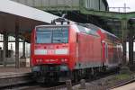 146 004-7 mit dem RE11009 nach Koblenz in Duisburg Hbf 4.4.10