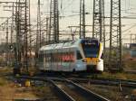 Nachschuss auf einen Triebwagen der Eurobahn als RE3 nach Düsseldorf Hbf in Duisburg Hbf.

Duisburg 21.03.2015