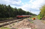 30.8.16 Eberswalde Hbf. RE 3 Richtung Berlin am Nordkopf des Bf. hat gerade die Reste Stw R1 passiert.