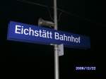 Bahnhof  Eichsttt Bahnhof am 22.12.2009.