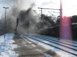 50 3708-0  ruchert  den Bahnhof Eisenach am 14.02.09 ganz schn ein.