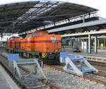 ArcelorMittal 60 (98 80 3293 060-0 D-EKO) + 62 (98 80 3293 062-6 D-EKO) am 28.11.2009 in Erfurt Hbf.