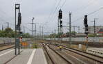 Das westliche Gleisvorfeld in Erfurt Hbf, am 25.09.2022.