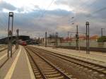 Die Bahnsteige 5 und 4 am 14.09.2012 in Erfurt Hbf.