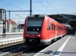 612 064 steht am 30.07.2008 in Erfurt nach Wrzburg abfahrbereit 