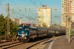 DB 110 350-6 mit Sonderzug nach Goslar bei der Ausfahrt in Essen Hbf, Mai 2026.