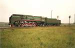 Europas grte Dampflok kam im August 2000 aus Russland nach Deutschland.Hier stand die P36 0123 nach ihrer Ankunft in Mukran bevor Sie ins Eisenbahnmuseum nach Prora gebracht wurde wo Sie immer noch