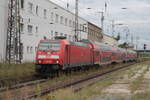 Am 22.07.2026 zog 146 206 ihren RE4 in den Bahnhof Falkenberg(Elster).