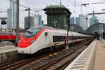 SBB Stadler Giruno RABe 501 015-8 als Eurocity5 nach Basel SBB in Frankfurt am Main Hauptbahnhof am 14.02.26 